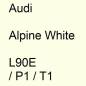Preview: Audi, Alpine White, L90E / P1 / T1.